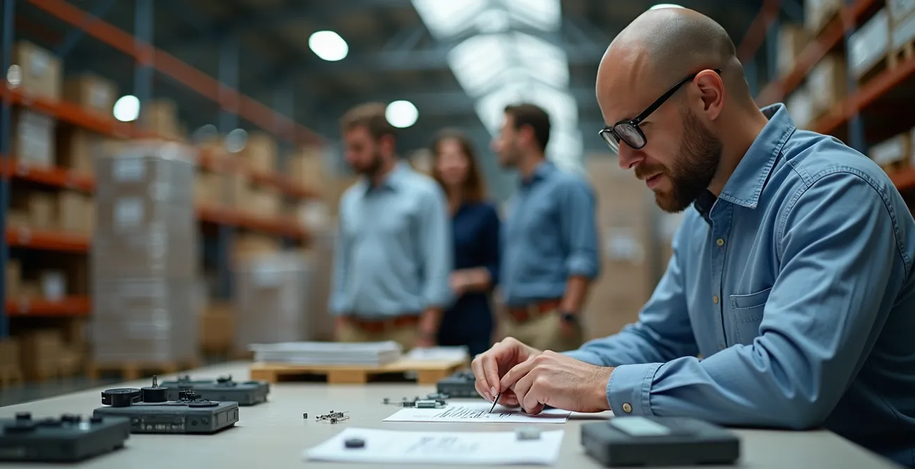 Warehouse facility demonstrating backup supplier qualification through real-world test operations