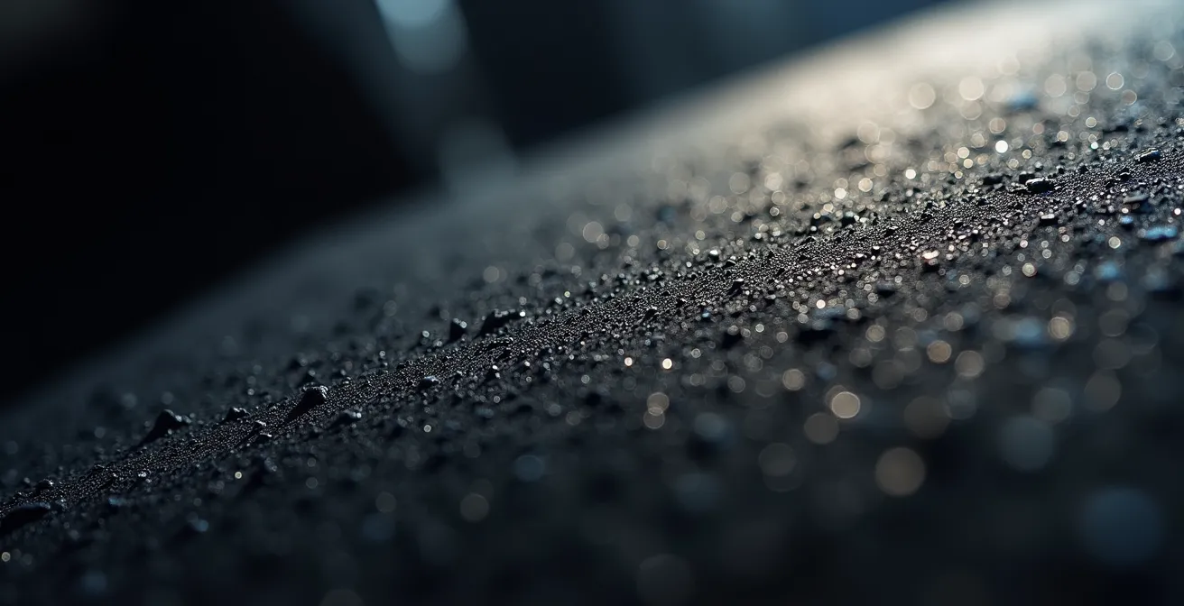 Macro close-up of diesel exhaust pipe transitioning to clean energy symbols